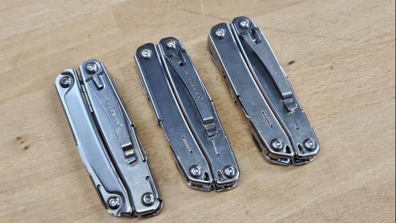 Comparaison des pinces Leatherman Wingman, Sidekick et Rev