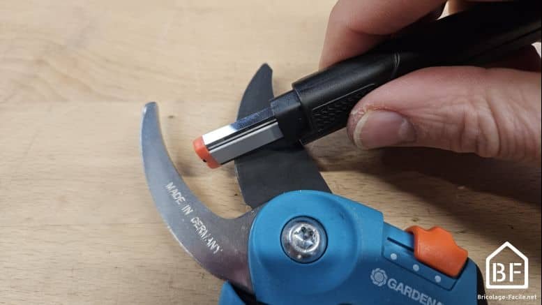 Affûtage du dos de la lame